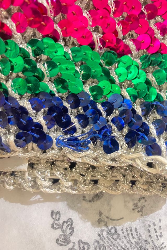 Vintage Halston Sequined Multicolor Skull Cap Selected by The Curatorial Dept. #2