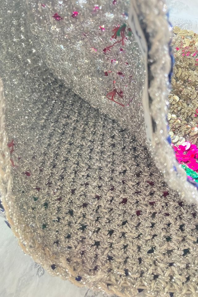 Vintage Halston Sequined Multicolor Skull Cap Selected by The Curatorial Dept. #3