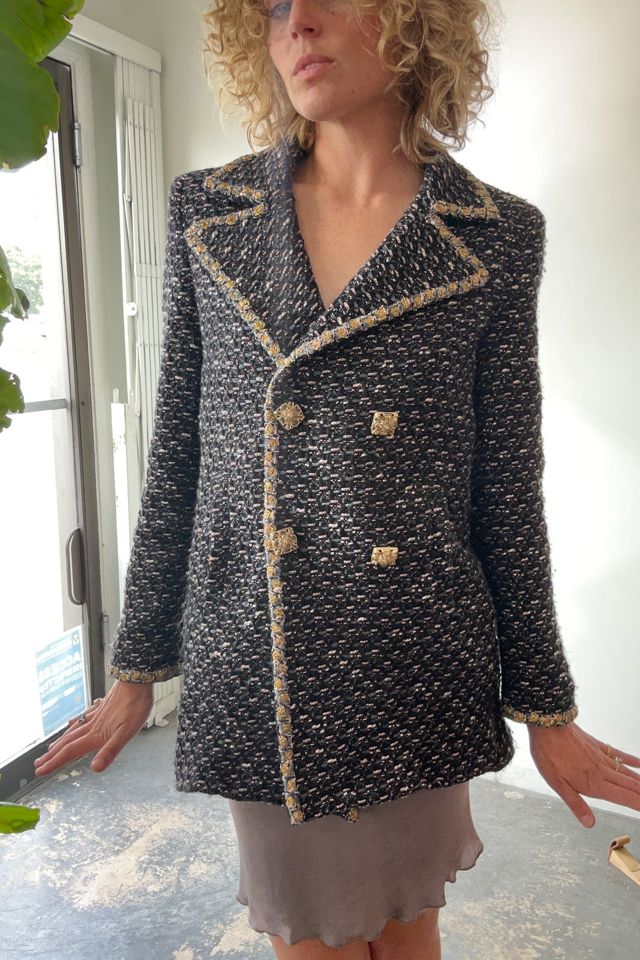 Chanel tweed hot sale coat