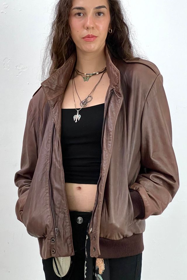 Vintage north best sale beach leather jacket