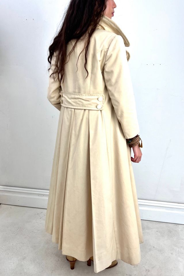 Vintage Ivory Maxi Coat Selected by Anna Corinna #1