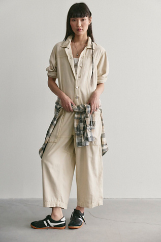 We The Free Margarita Jumpsuit at Free People in Fog, Size: Small