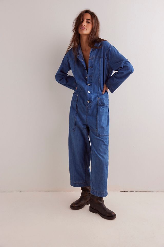 Free People We The Free Margarita Jumpsuit Black