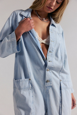 We The Free Margarita Jumpsuit at Free People in Light Wash, Size: S