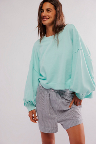 Trish Sweatshirt at Free People in Moonlit Jade, Size: Large