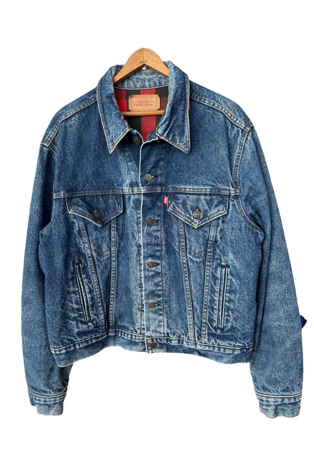 Levi denim jacket flannel on sale lined