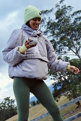 A Pillow Packable Puffer Pullover