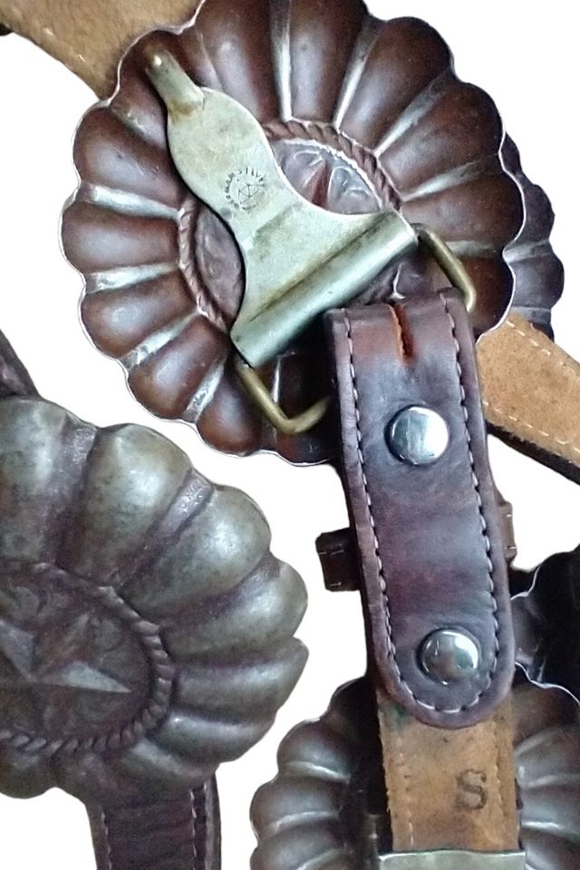 Vintage German Silver + Leather Belt Selected by Garbage Soup #3