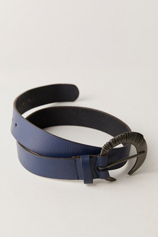 Artemis Buckle Belt at Free People in Navy Baby, Size: S/M