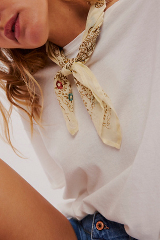 Embroidered Daisy Bandana Free People