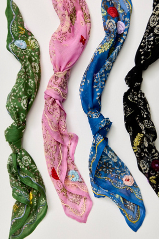 Chan Luu Embroidered Floral Bandana