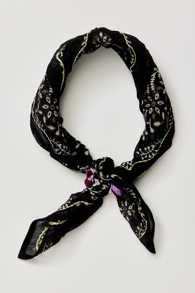 Chan Luu Embroidered Floral Bandana #1