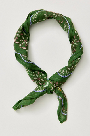 Женские аксессуары Chan Luu Embroidered Floral Bandana, цвет: English Ivy — фото 1