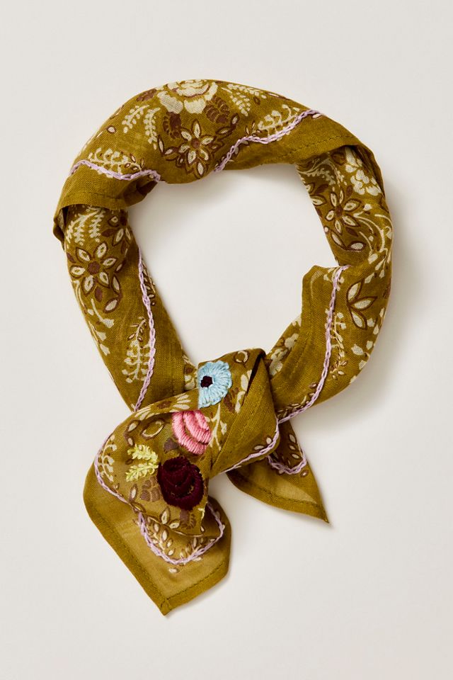 Chan Luu Embroidered Floral Bandana #1