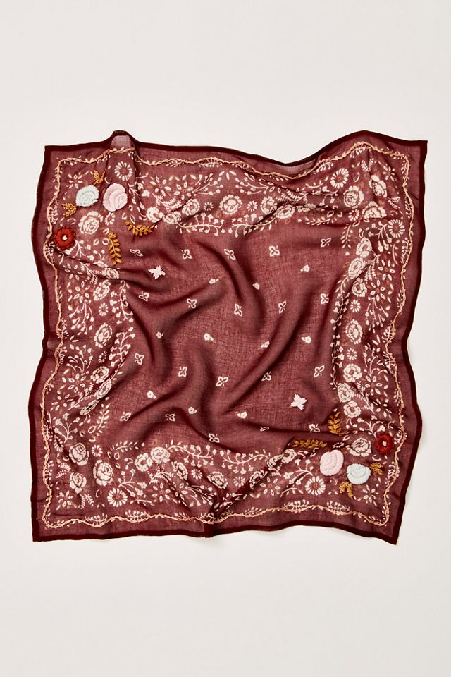 Chan Luu Embroidered Floral Bandana #2