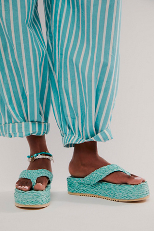 Sailor Thong Sandals by Matisse at Free People in Sea Green, Size: US 8