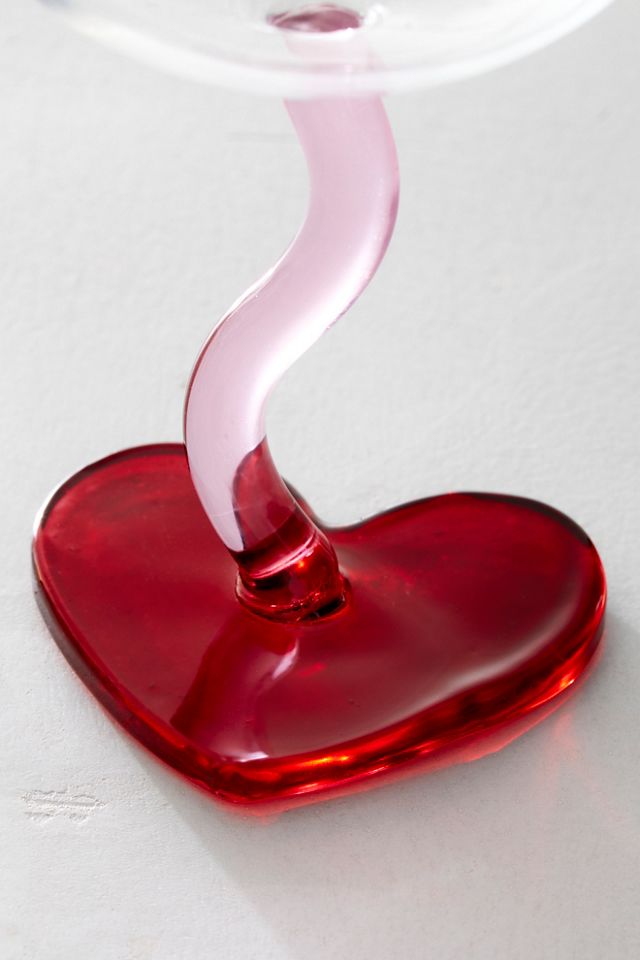 Heart Stemmed Wine Glass #1
