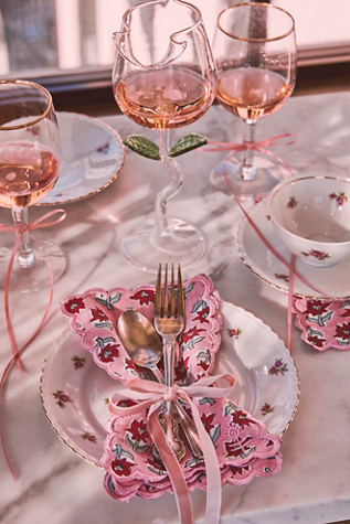 Rose Glass Goblet by By Land + Sea at Free People in Clear