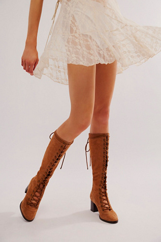 Spell Clair De Lune Lace-Up Boots at Free People in Toffee, Size: EU 39