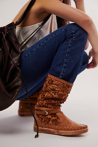 Picking Daisies Mocc Boots by El Vaquero at Free People in Caramel, Size: EU 39