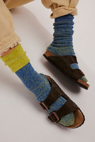 HOiSUM Eco Fleece Pile Socks at Free People in Blue