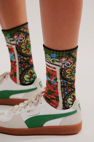 HOiSUM Well Dressing Sock at Free People in Green