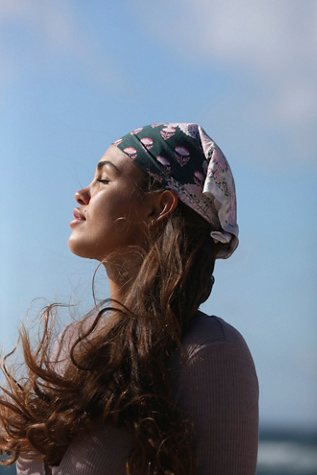 Souvenir Embroidered Bandana at Free People in Pink Flower