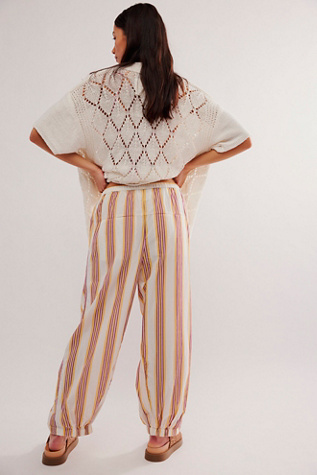 To The Sky Striped Parachute Pants