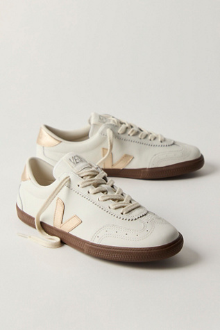 Veja Volley Trainers Shoe at Free People in White/platine/bark, Size: EU 40