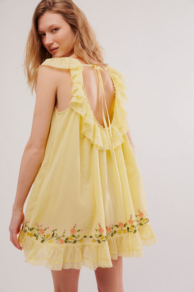 Free people yellow floral dress hotsell