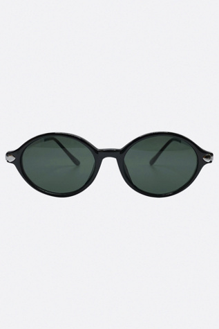 Giant Vintage Bean Classic Round Unisex Retro Sunglasses by Giant Vintage Sunglasses at Free People in Grey