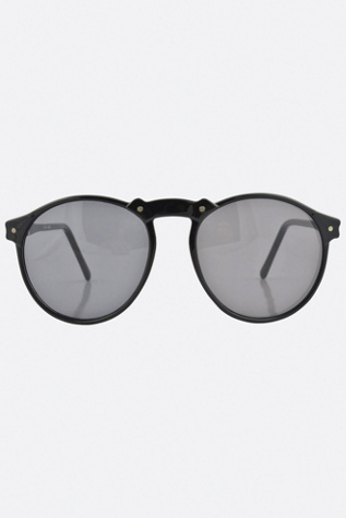 Giant Vintage Arizona Classic Round Retro Sunglasses by Giant Vintage Sunglasses at Free People in Black