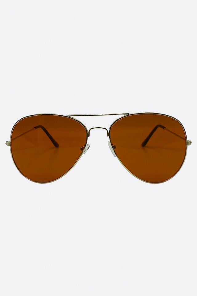 Giant Vintage Filter Teardrop Aviator Blue Block Sunglasses