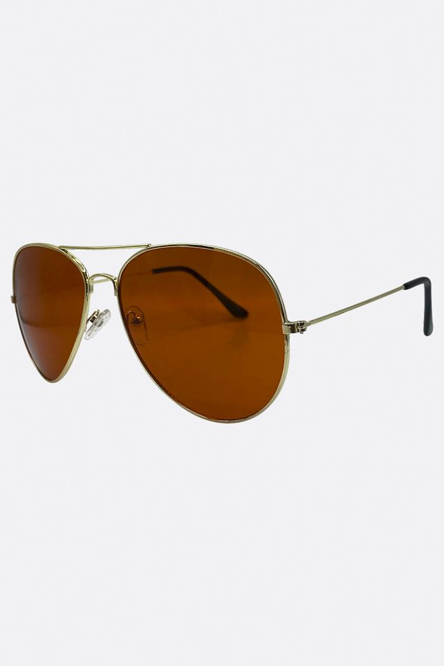Giant Vintage Filter Teardrop Aviator Blue Block Sunglasses #1