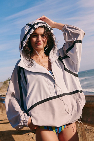 Care FP Like The Wind Colorblock Jacket by FP Movement at Free People in Goal Post Combo, Size: Large