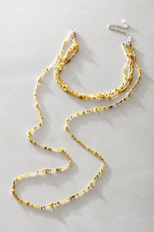 Summer Dive Necklace at Free People in Yellow