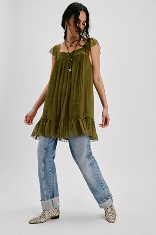 Olivia Dress at Free People in Olive, Size: XS