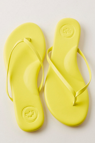 Around Town Flip Flops by Soléi Sea at Free People in Yellow, Size: US 9