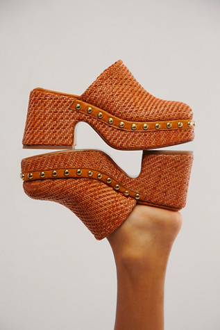 Rori Woven Platform Clogs by FP Collection at Free People in Tan, Size: US 8