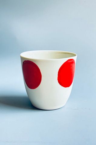 Kaase Atelier Dots & Stripes Handmade Fine Porcelain Mug