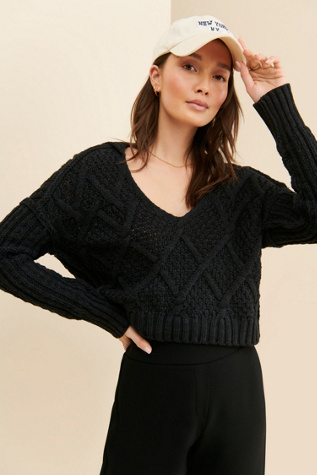 Pull Maille Câble Free People - Manches 3/4, Gris, Taille Petite/PS, Occasion En Très Bon état