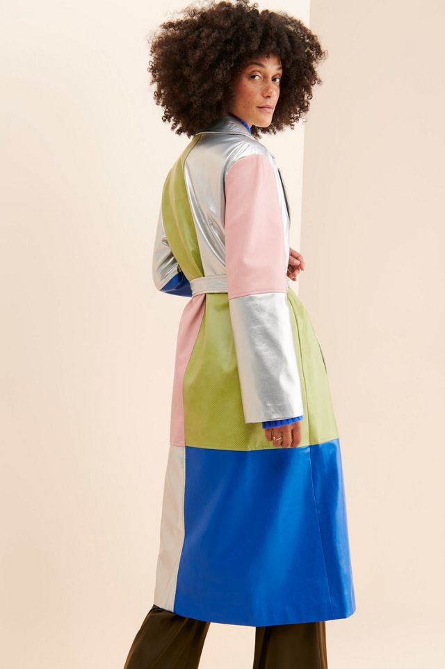 Jayley Collection Metallic Colorblock Coat #1