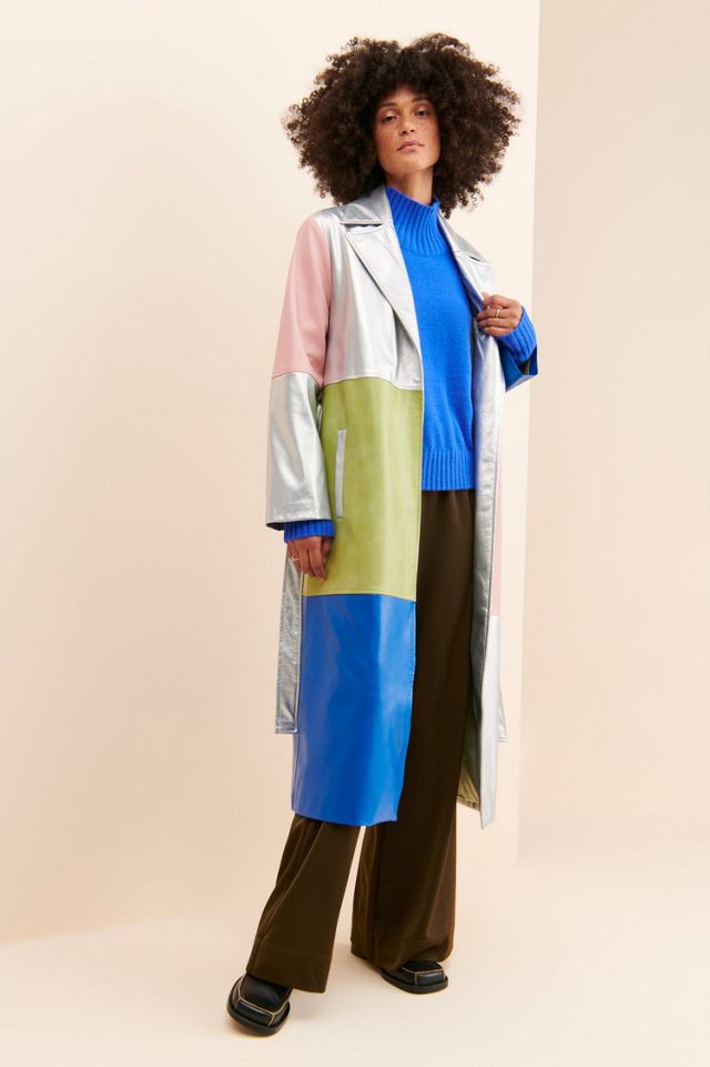 Jayley Collection Metallic Colorblock Coat #3