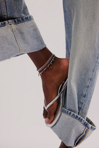 Alexah Anklet at Free People in Navy/Silver