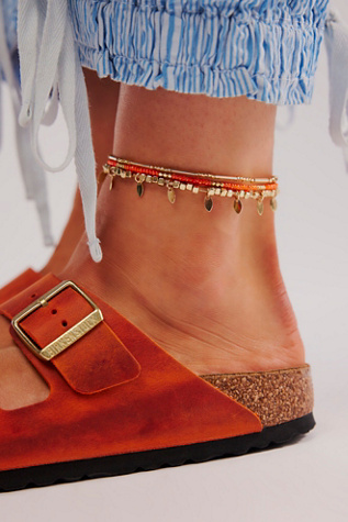 Alexah Anklet at Free People in Coral/Gold