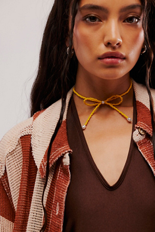 Babydoll Choker at Free People in Butter Yellow