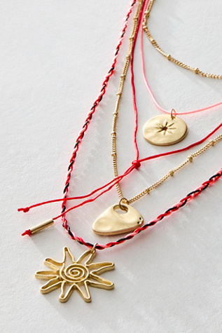 Veronica Laye Necklace at Free People in Red