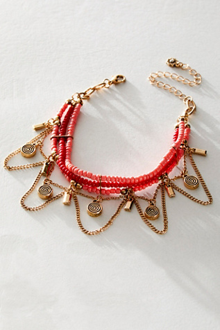 Marley Anklet at Free People in Red/Gold