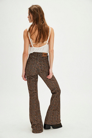 Lee Printed Cord High-Rise Flare Jeans