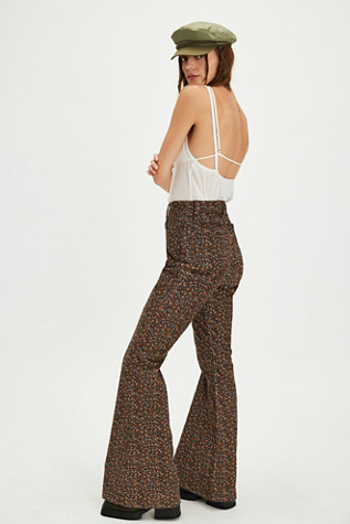 Lee Printed Cord High-Rise Flare Jeans